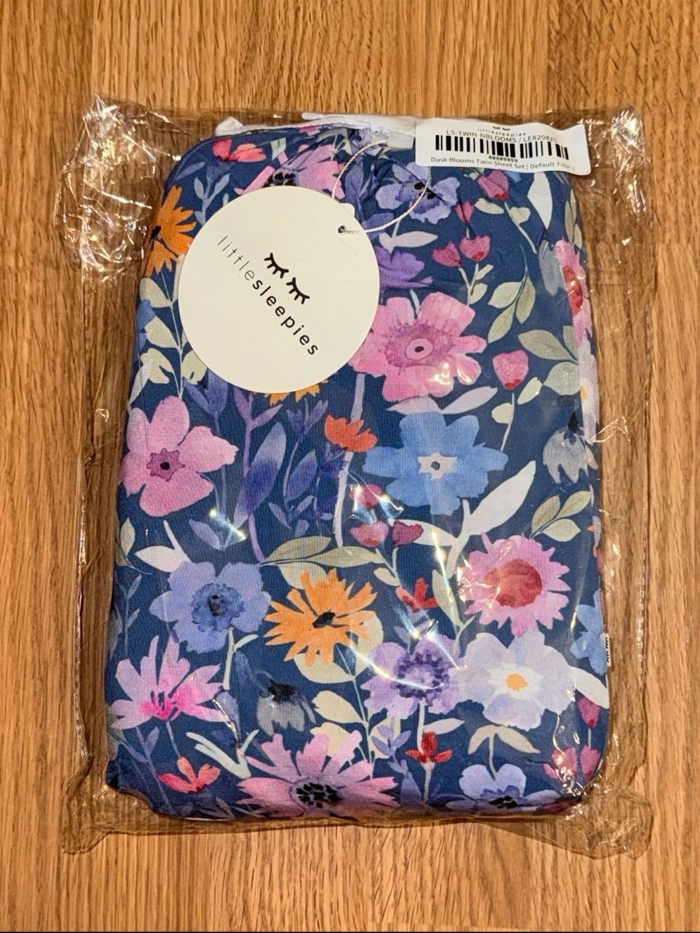 Little Sleepies Dusk Blooms TWIN sheet set, bamboo bedding floral purple